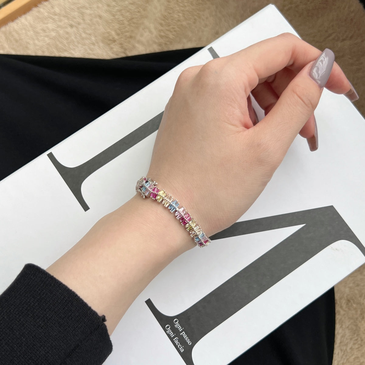 Angela Jewelry]Sparkling Exquisite Multi Cut Party Bracelet