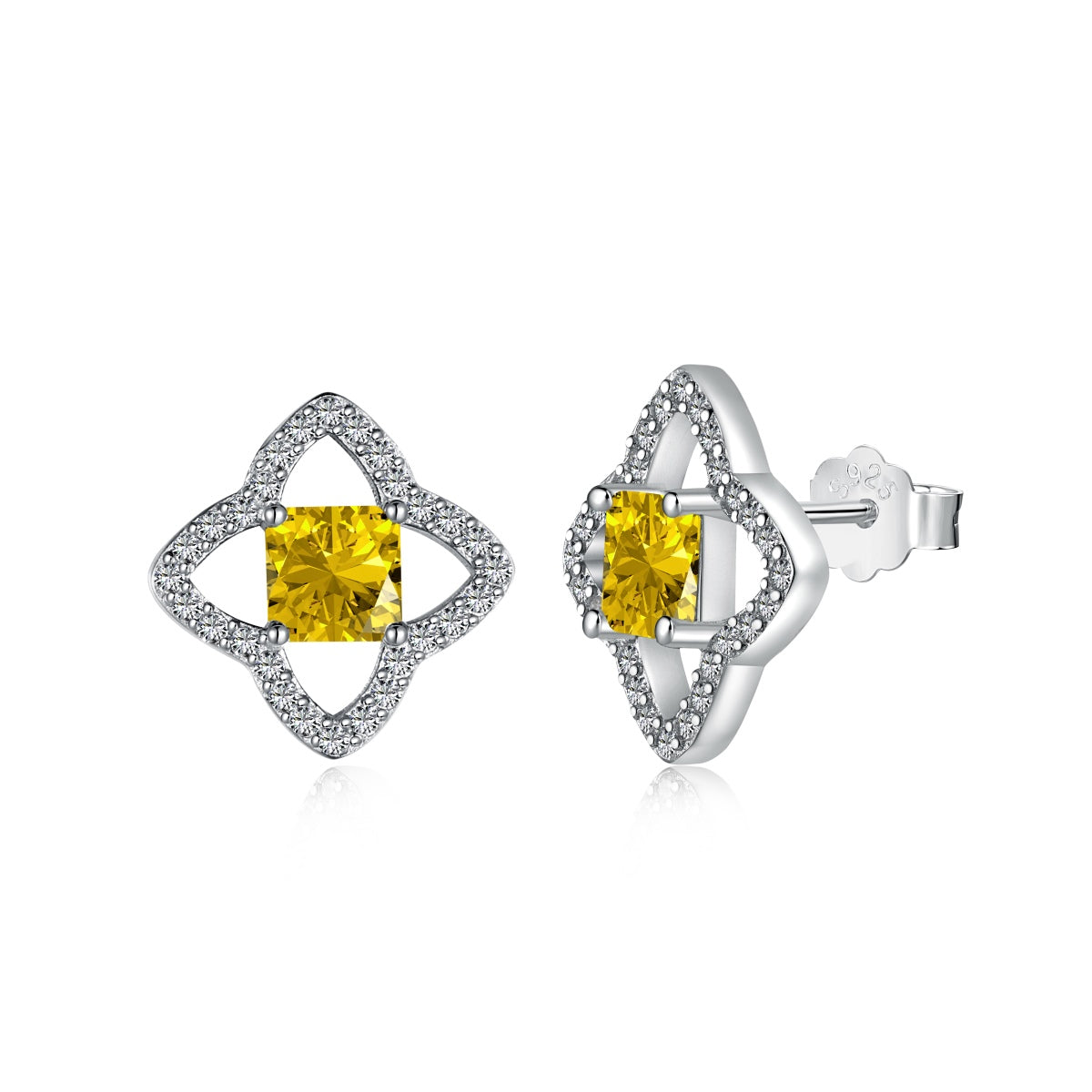 Angela Jewelry]Elegant Star Shape Princess Cut Daily Earrings