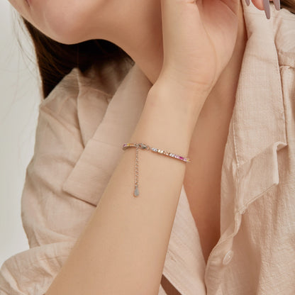 Angela Jewelry]Delicate Romantic Heart Shape Lover Bracelet