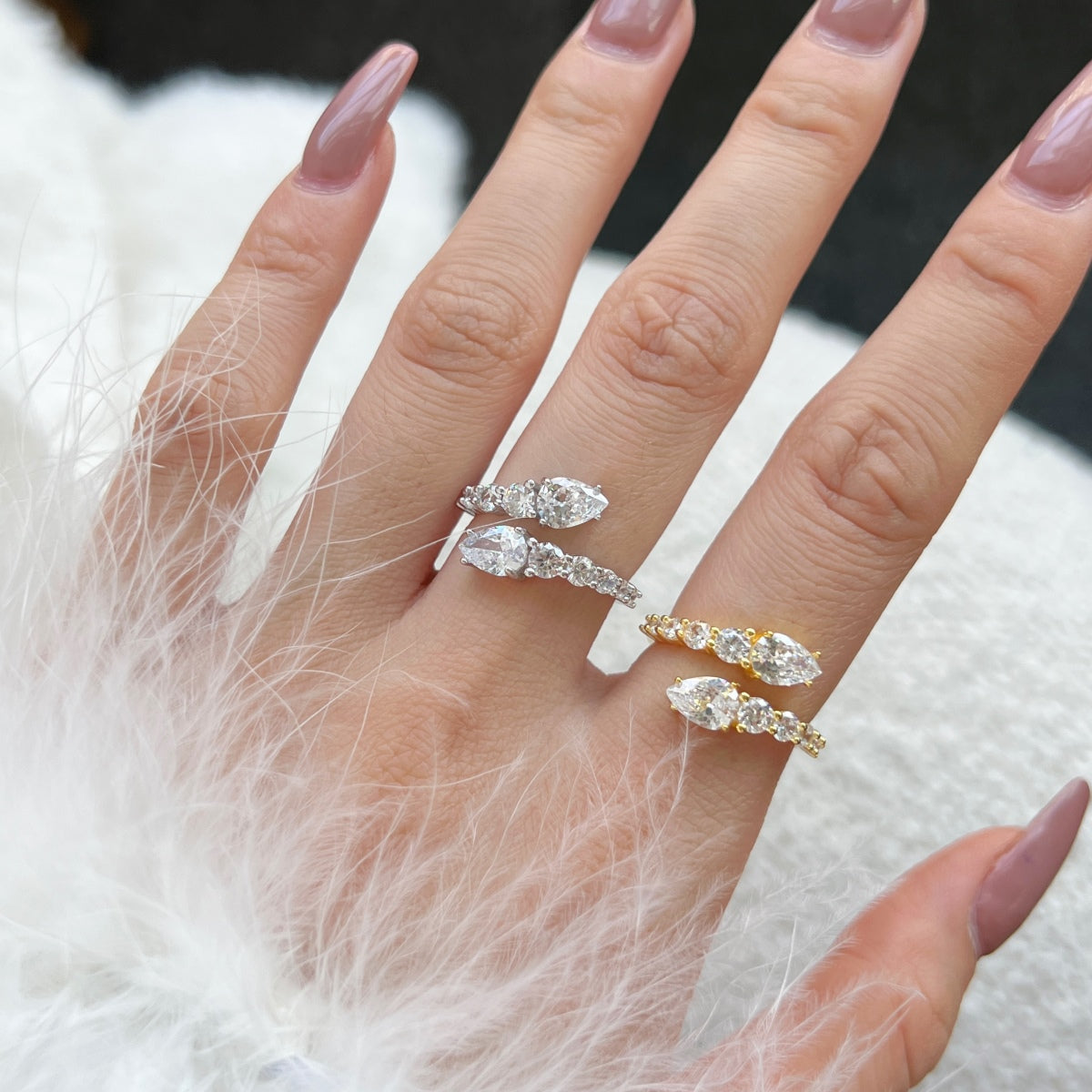Angela Jewelry]Delicate Lively Snake Shape Daily Ring
