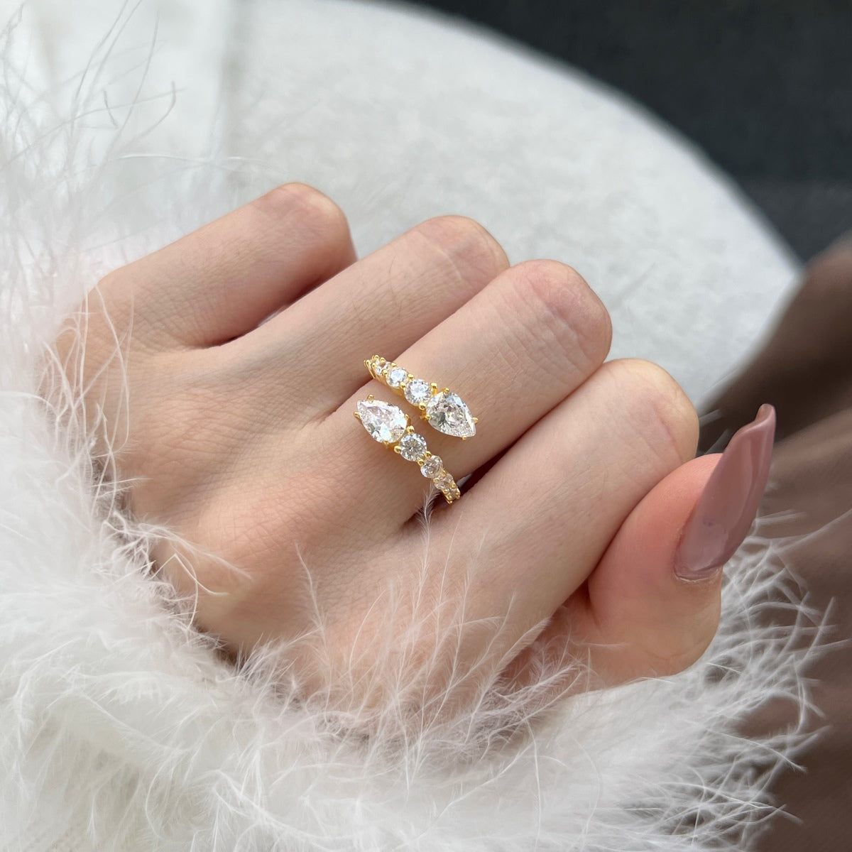 Angela Jewelry]Delicate Lively Snake Shape Daily Ring
