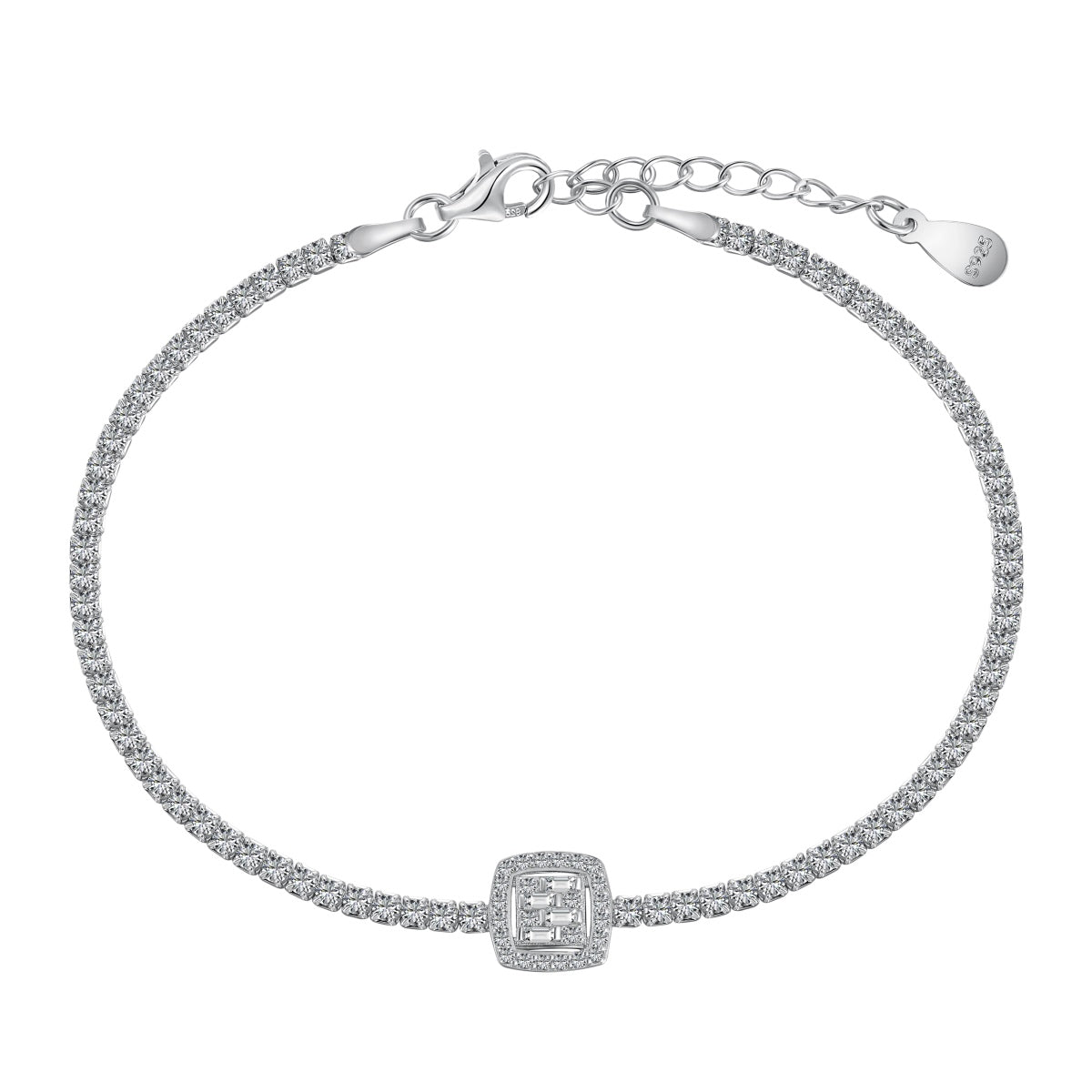Angela Jewelry]Luxurious Dazzling Square Shape Banquet Bracelet