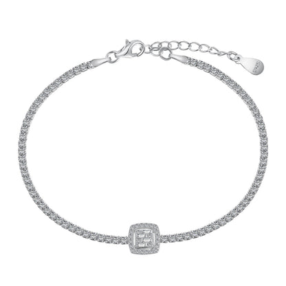 Angela Jewelry]Luxurious Dazzling Square Shape Banquet Bracelet