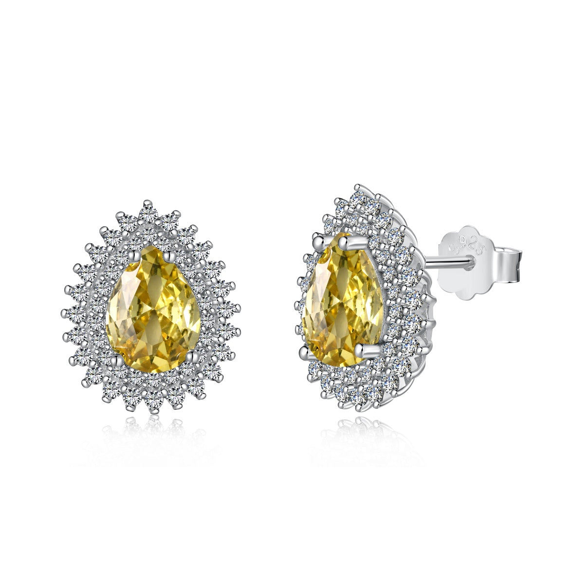 Angela Jewelry]Delicate Gorgeous Pear Cut Daily Earrings