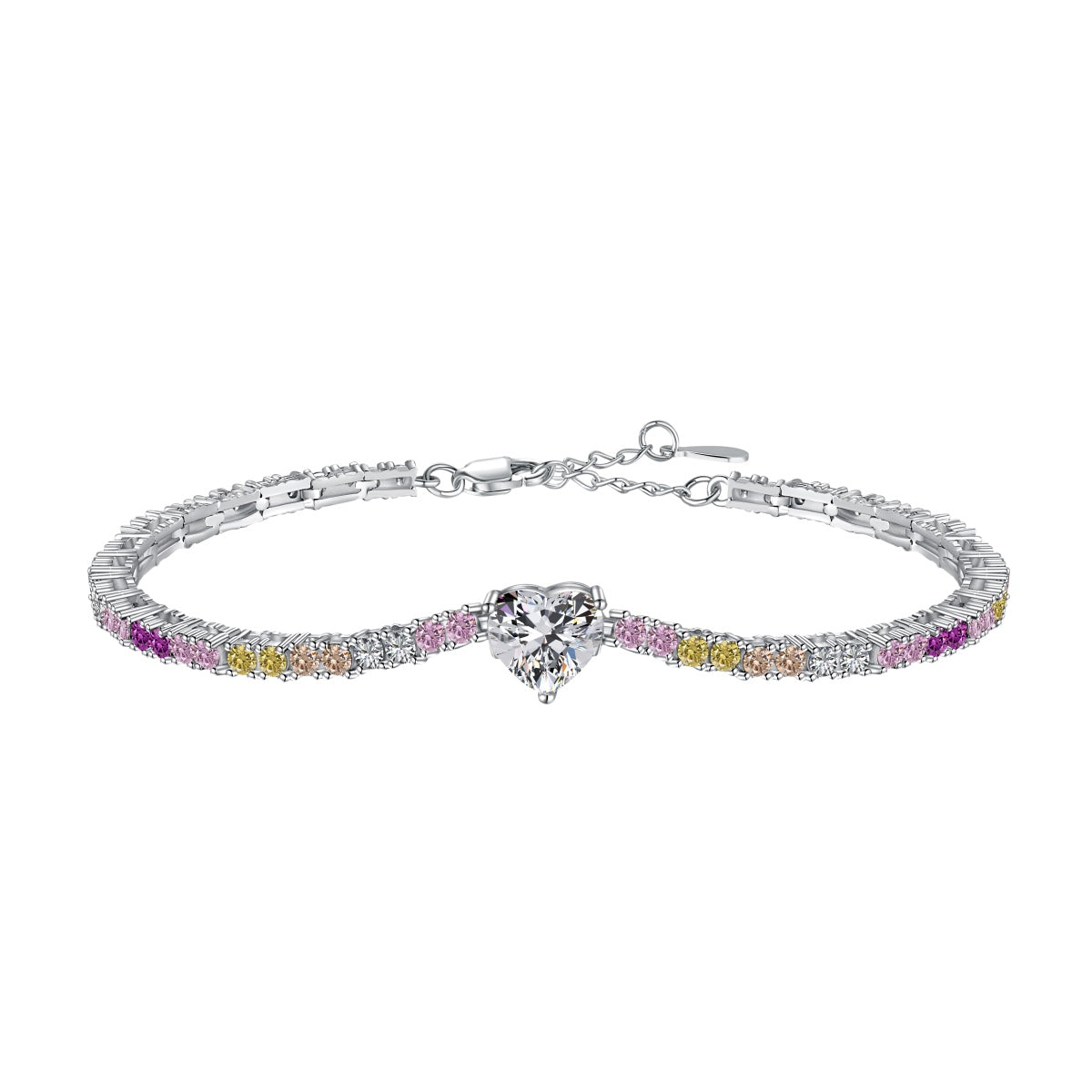 Angela Jewelry]Delicate Romantic Heart Shape Lover Bracelet