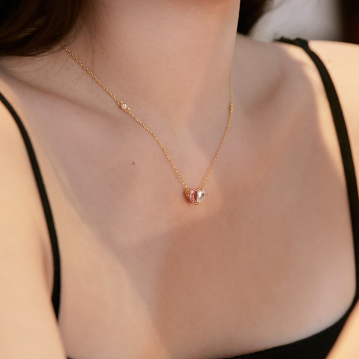 Angela Jewelry]Unique Heart Shape Necklace