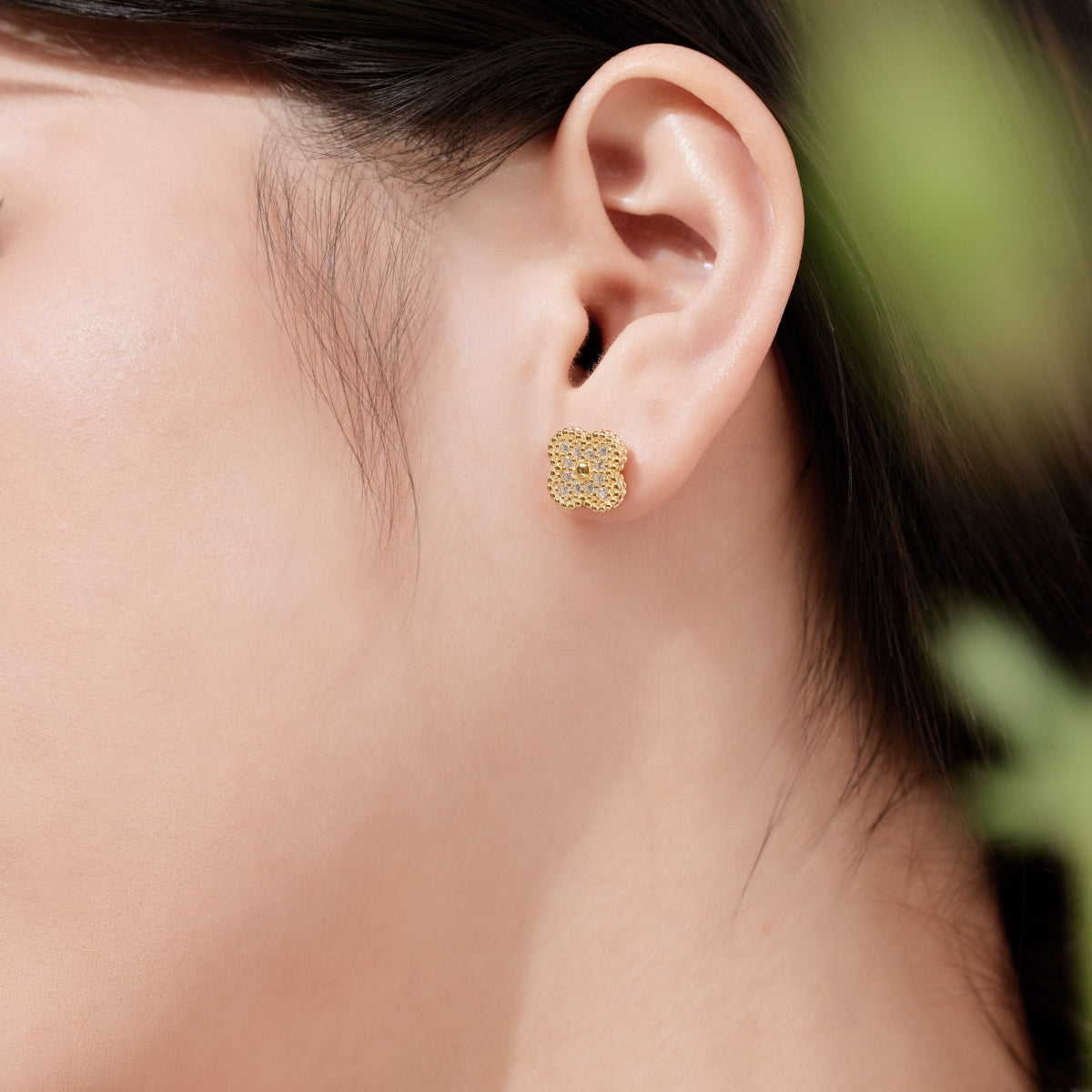 Angela Jewelry]Four Leaf Clover Fashion Earrings
