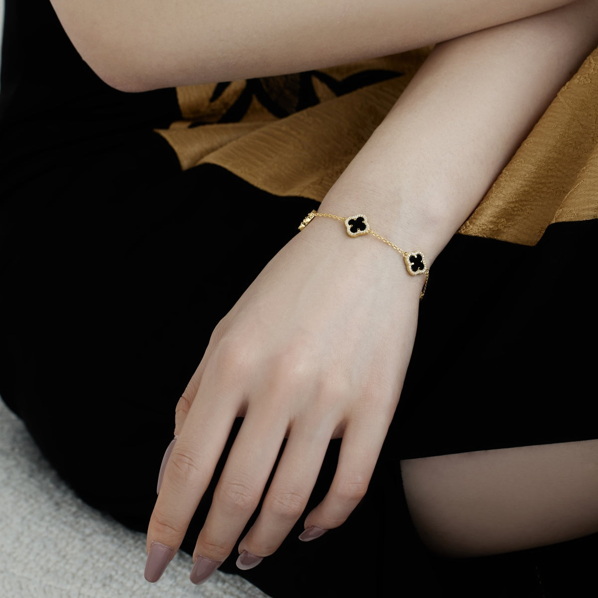 Angela Jewelry]Four-Leaf Clover Exquisite Bracelet