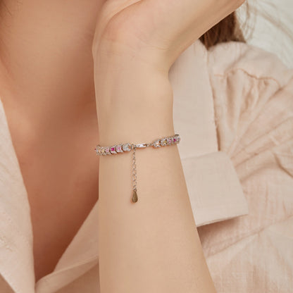Angela Jewelry]Delicate Colorful Multi Cut Daily Bracelet