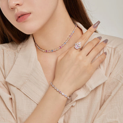 Angela Jewelry]0.25 Carat Radiant Water Drop Shape Daily Bracelet