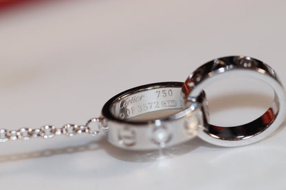 [Angela Jewellery]LOVE NECKLACE PINK GOLD AND SILVER