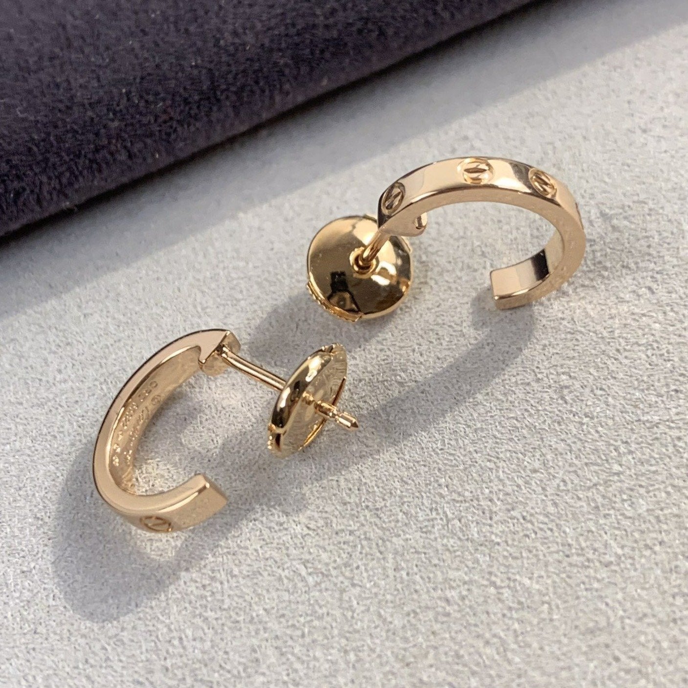 [Angela Jewellery]LOVE EARRINGS 2.65MM PINK GOLD