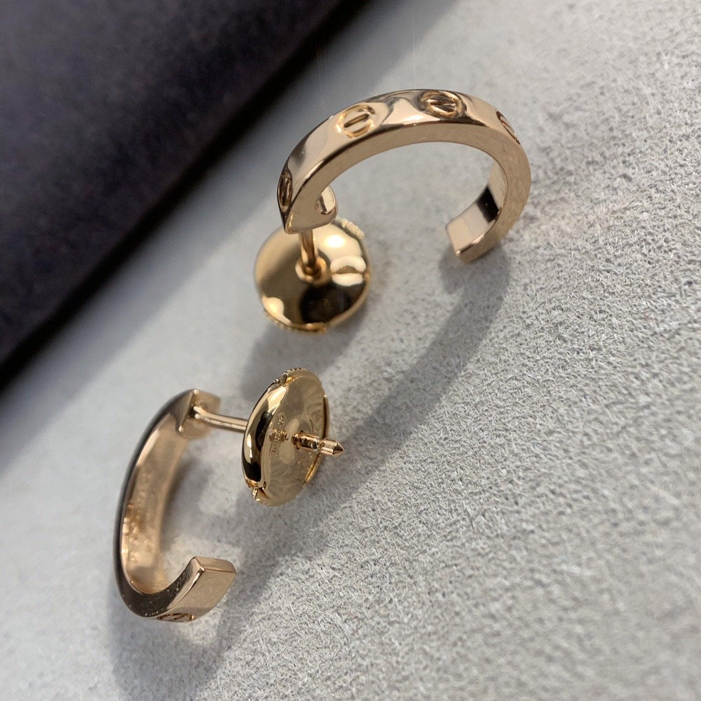 [Angela Jewellery]LOVE EARRINGS 2.65MM PINK GOLD