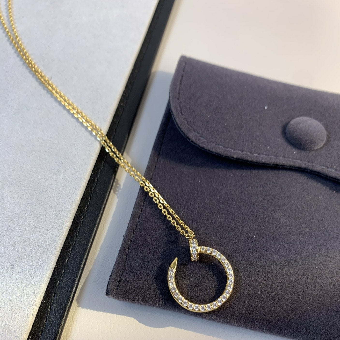 [Angela Jewellery]JUSTE NECKLACE GOLD DIAMONDS