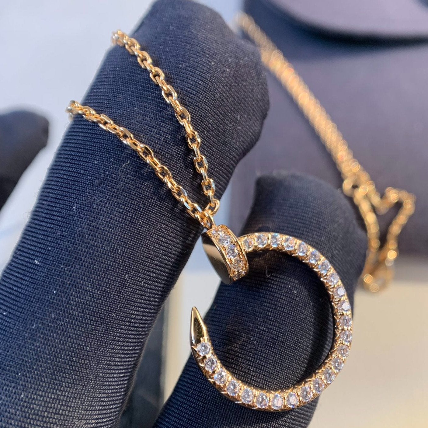 [Angela Jewellery]JUSTE NECKLACE PINK GOLD DIAMONDS