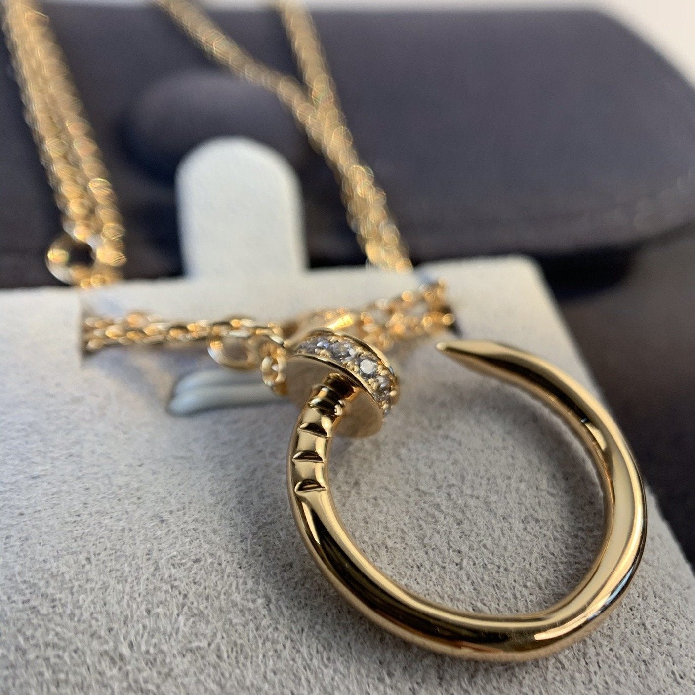 [Angela Jewellery]JUSTE NECKLACE PINK GOLD DIAMONDS