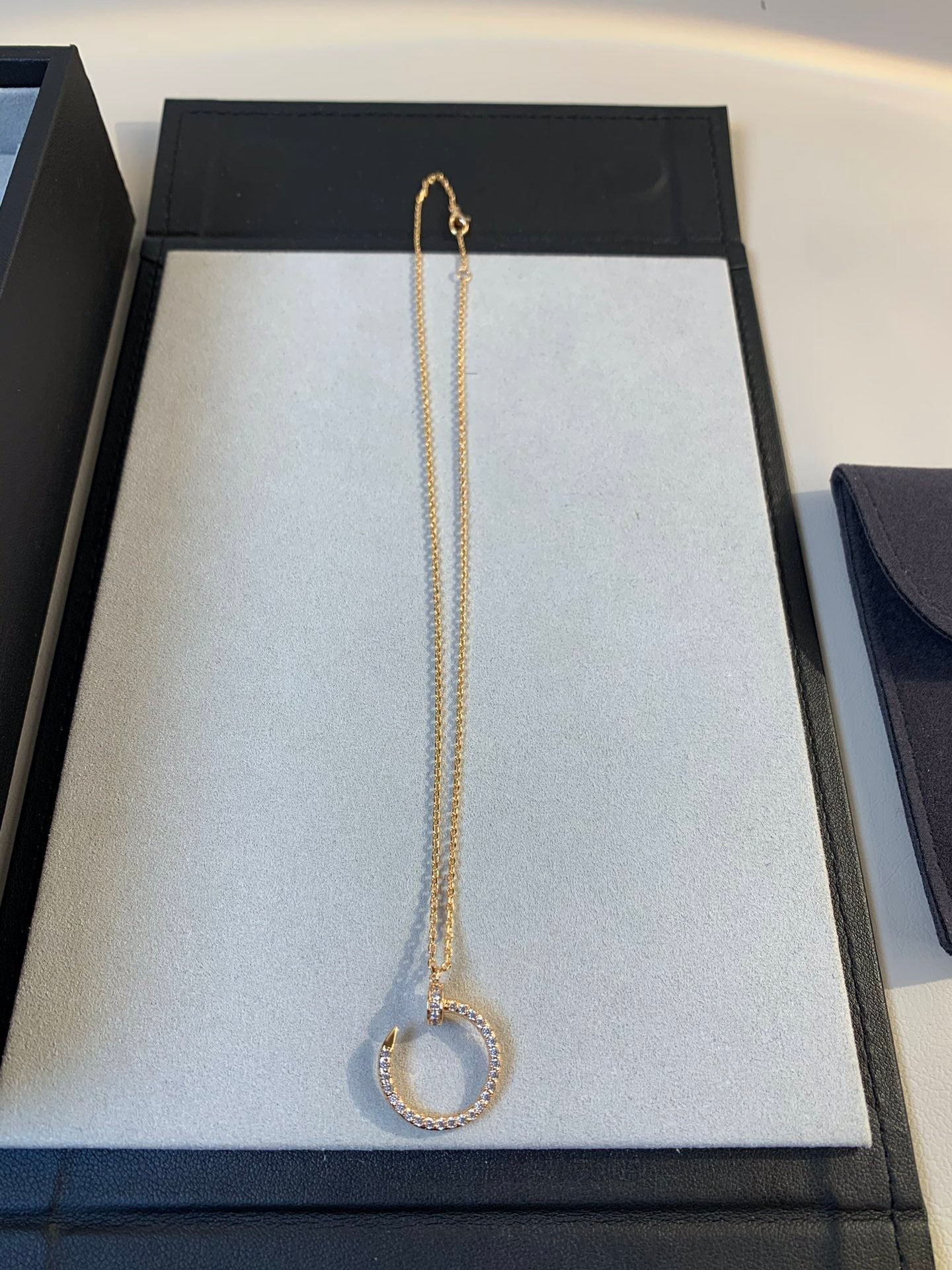 [Angela Jewellery]JUSTE NECKLACE PINK GOLD DIAMONDS