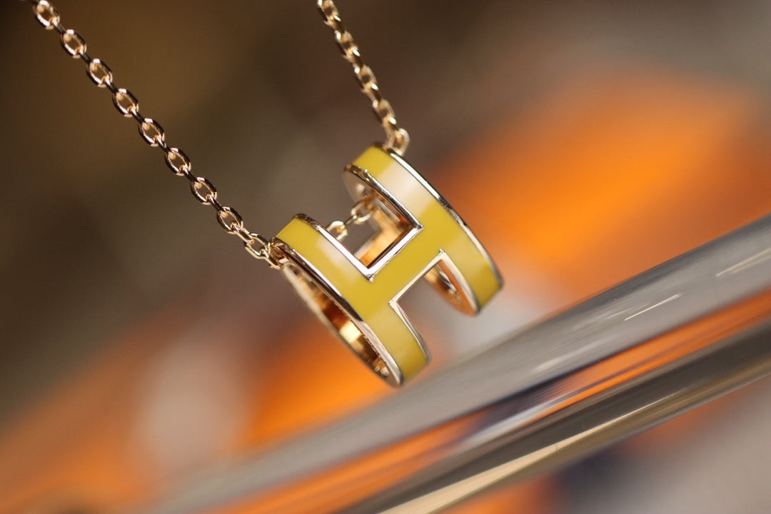 [Angela Jewellery]POP H PEDANT PINK GOLD