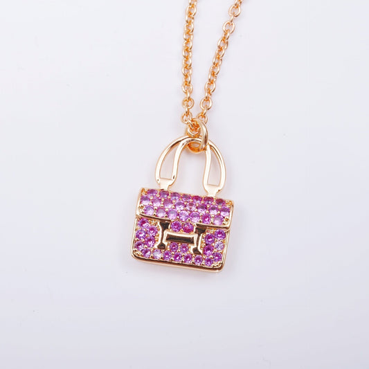 [Angela Jewellery]CONSTANCE PEDANT PURPLE DIAMOND NECKLACE