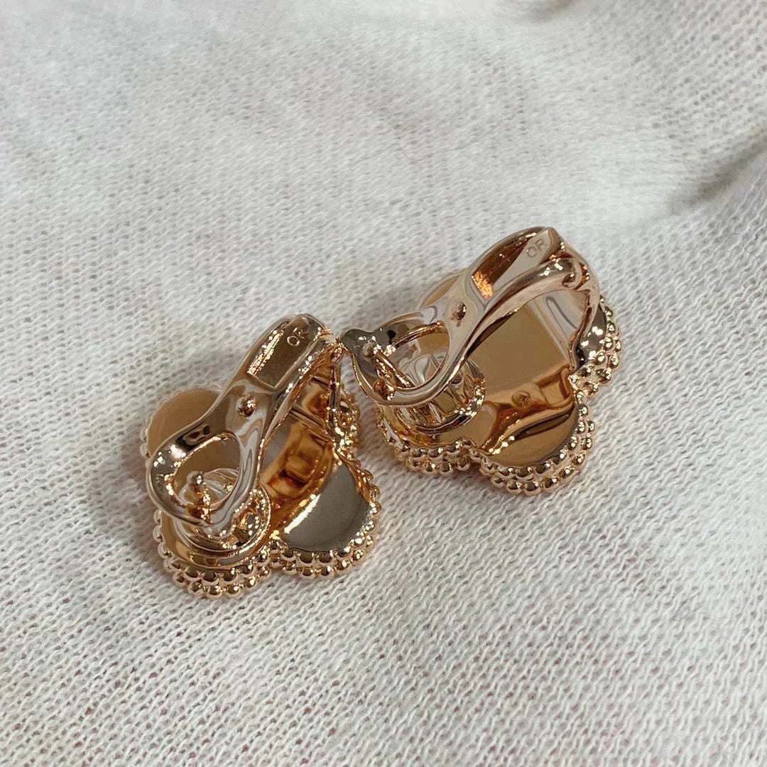 [Angela Jewellery]CLOVER MEDIUM 1 MOTIFS CARNELIAN  DIAMOND earrings