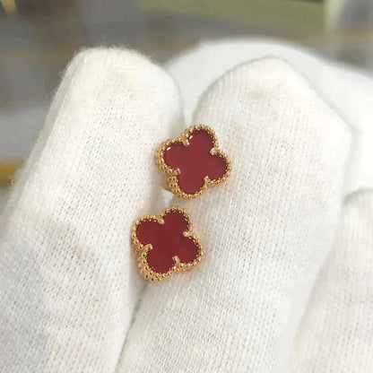 [Angela Jewellery]CLOVER MINI 9.5MM CARNELIAN EARRINGS