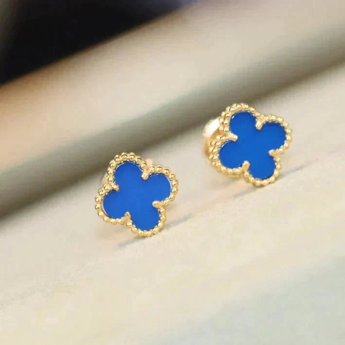 [Angela Jewellery]CLOVER MINI 9.5MM TURQUOISE EARRINGS
