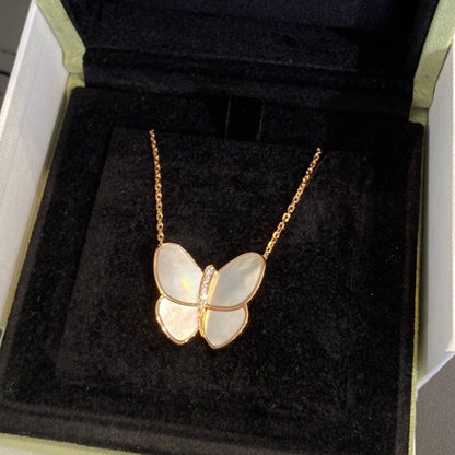 [Angela Jewellery]BUTTERFLY GOLD MOP DIAMOND NECKLACE