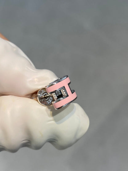 [Angela Jewellery]MINI POP H SILVER EARRINGS PINK