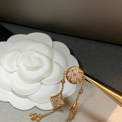 [Angela Jewellery]STAR AND SUN 4 MOTIFS GOLD DIAMONDS BRACELET