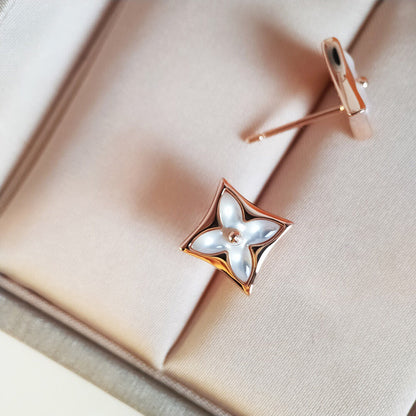 [Angela Jewellery]STAR MOP PINK GOLD EARRINGS