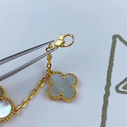 [Angela Jewellery]MAGIC CLOVER MOP GOLD BRACELET 5 MOTIFS