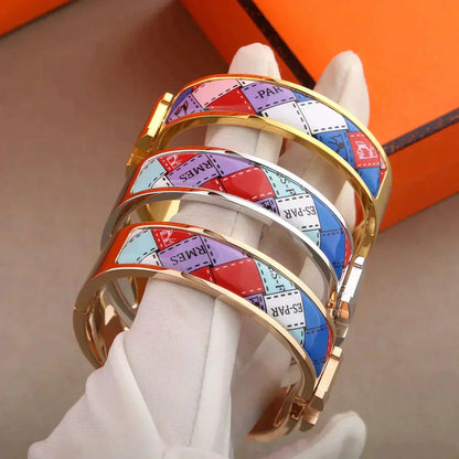 [Angela Jewellery]H BRACELET DOTTED BORDER 12MM