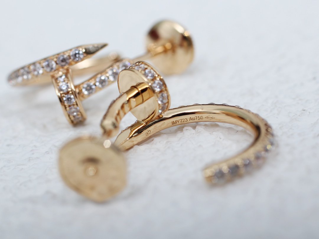 [Angela Jewellery]JUSTE EARRINGS 12.75MM PINK GOLD DIAMOND