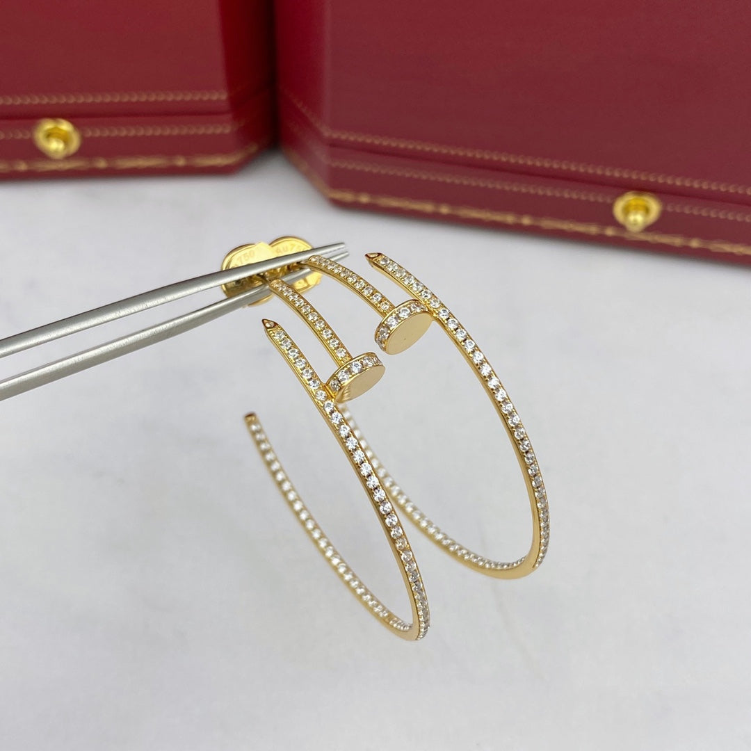 [Angela Jewellery]JUSTE EARRINGS FULL DIAMONDS 1.8MM