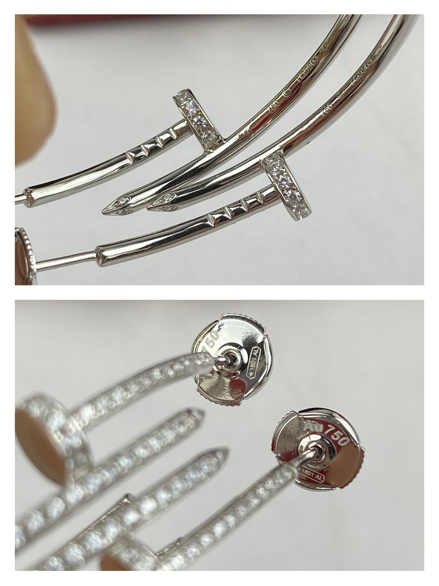 [Angela Jewellery]JUSTE EARRINGS FULL DIAMONDS 1.8MM