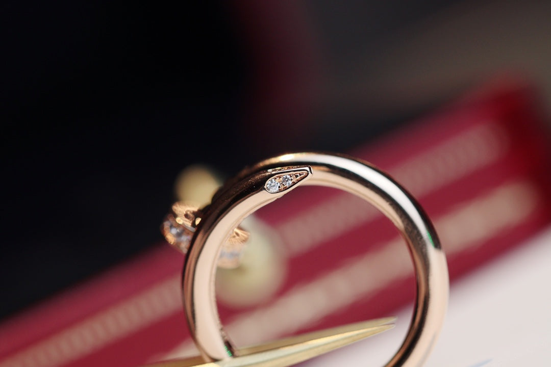 [Angela Jewellery]JUSTE RING 2.65MM PINK GOLD DIAMOND