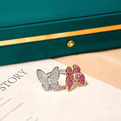 [Angela Jewellery]TWIN BUTTERFLY DIAMOND RING