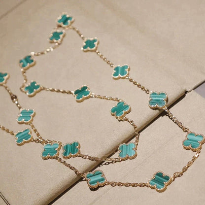 [Angela Jewellery]CLOVER 20 MOTIFS MALACHITE GOLD