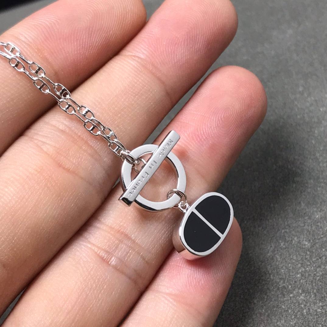 [Angela Jewellery]CHAINE VERSO BLACK CERAMIC  NECKLACE
