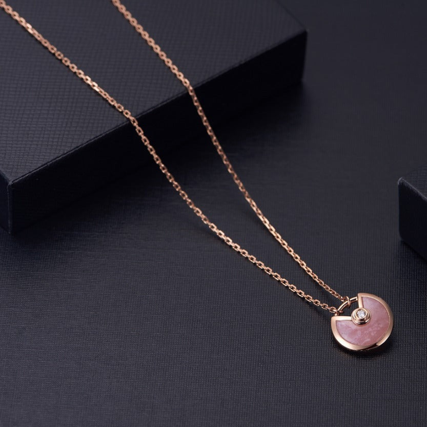 [Angela Jewellery]AMULETTE ROSE GOLD PINK MOP NECKLACE