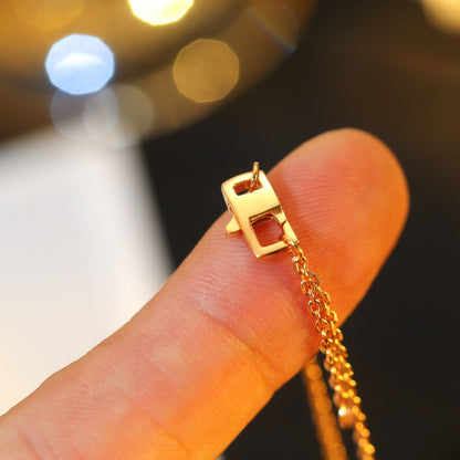 [Angela Jewellery]STAR AND SUN DIAMOND PINK GOLD NECKLACE