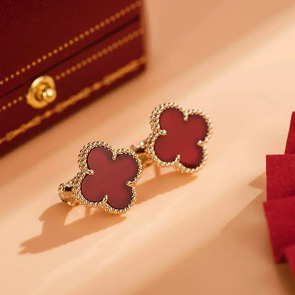 [Angela Jewellery]CLOVER MEDIUM 1 MOTIFS CARNELIAN  EARRINGS