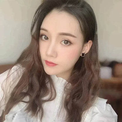 [Angela Jewellery]CLOVER MEDIUM 1 MOTIFS  ONYX STUD EARRINGS