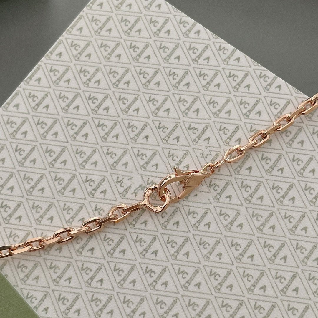 [Angela Jewellery]LUCKY SPRING 15 MOTIFS ROSE GOLD NECKLACE