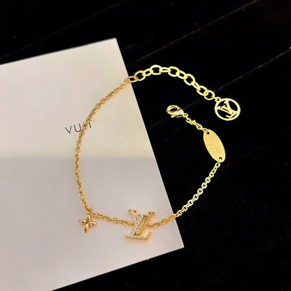 [Angela Jewellery]LOGO STAR MOTIF GOLD BRACELET