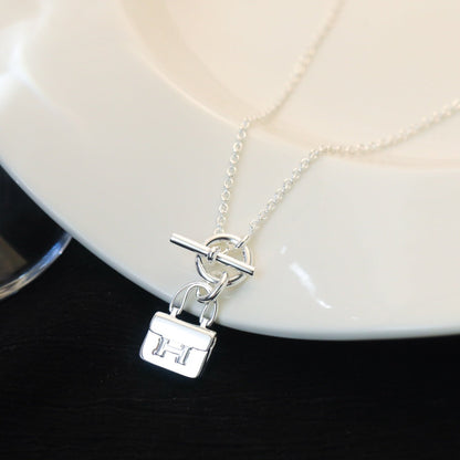 [Angela Jewellery]POP H PEDANT SILVER NECKLACE