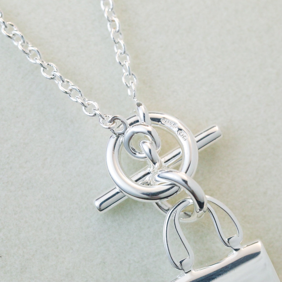 [Angela Jewellery]POP H PEDANT SILVER NECKLACE