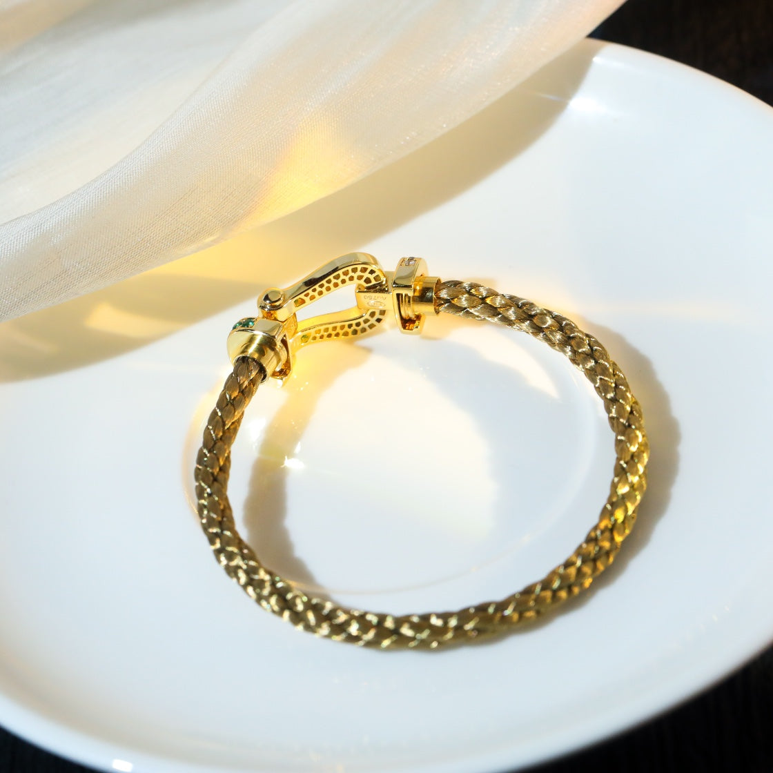 [Angela Jewellery]FORCE 10 GOLD GREEN DIAMOND PAVED