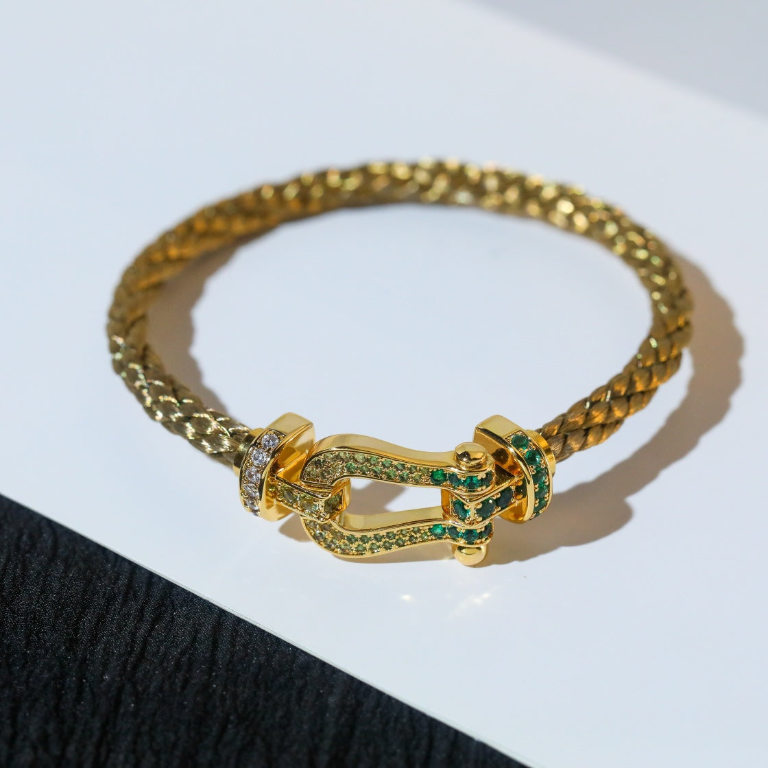 [Angela Jewellery]FORCE 10 GOLD GREEN DIAMOND PAVED