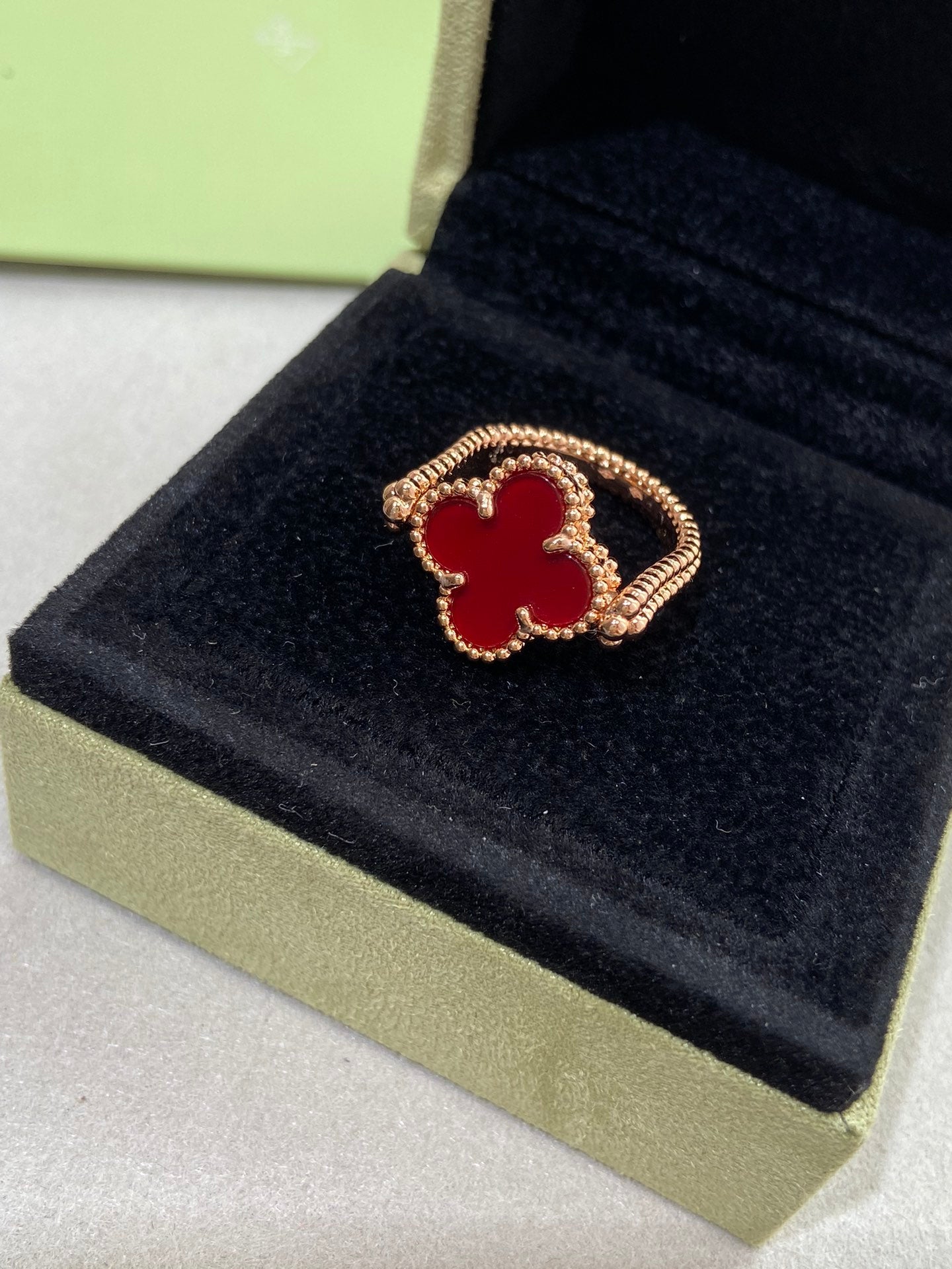 [Angela Jewellery]CLOVER RIVERSIBLE PINK GOLD RING